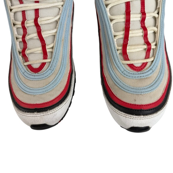 Nike Air Max 97 White Red Light Blue Running Sneakers Men’s Size 11 - Picture 5 of 15